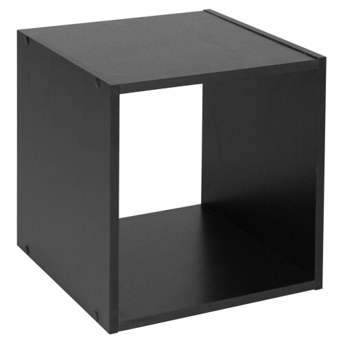 (Black, Cube) Wooden Storage Unit Cube 2 3 4 Tier Strong Bookcase Shelving Home Office Display