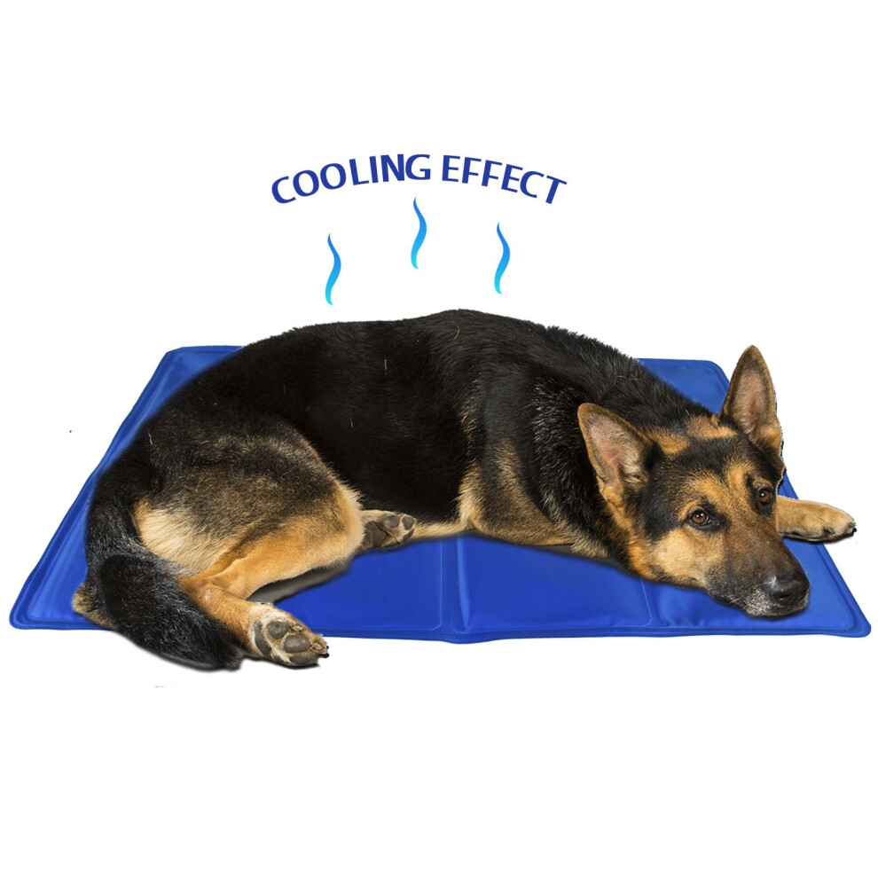 Cool Gel Pet Mat Dog Cat Bed Non Toxic Summer Heat Relief Cushion Pad 60x40cm