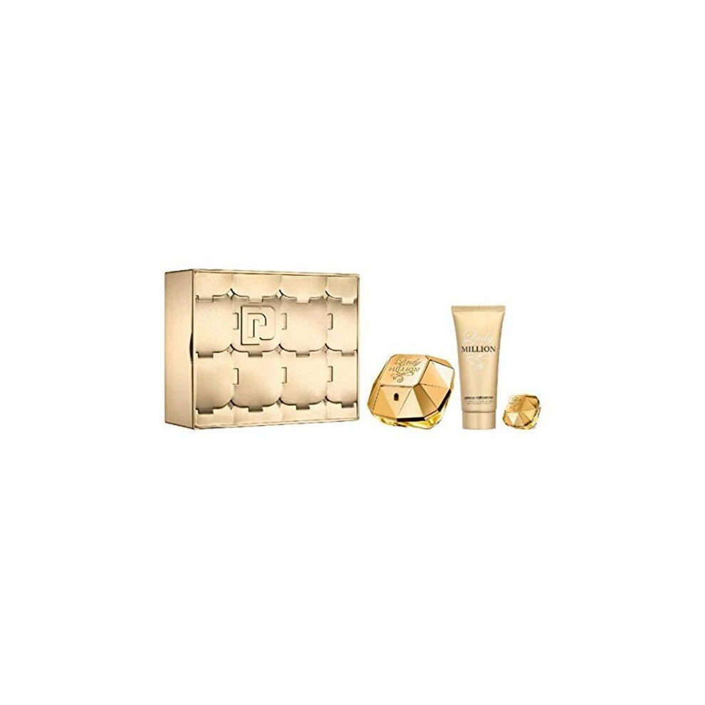Women's Perfume Set Lady Million Paco Rabanne (3 pcs)