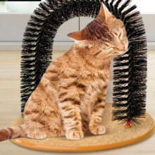 New Scratch Post Cat Arch Massager Pet Self Groomer Grooming Play Nip Scratching