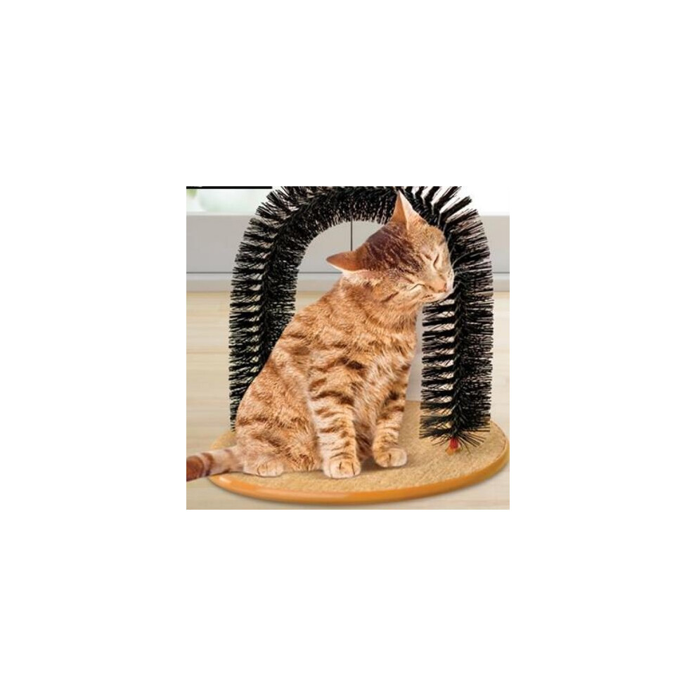 New Scratch Post Cat Arch Massager Pet Self Groomer Grooming Play Nip Scratching