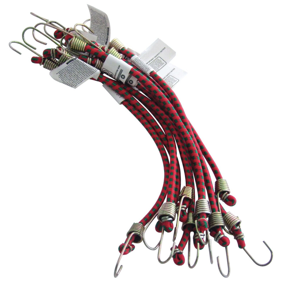 New 10X Mini Bungee Cord Strap 25Cm Elastic Strong Hook Luggage Car Bike Stretch 5032759032785