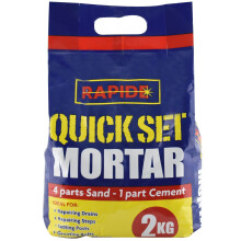 Quick Set Mortar Bag 2kg Premixed 4-1 Building Sand Cement Water Solution