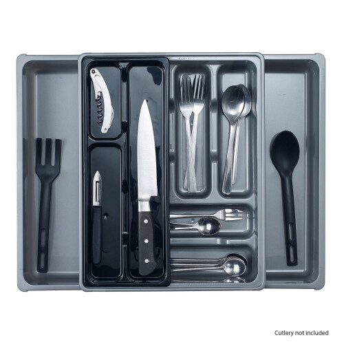 Expandable Drawer Cutlery Organiser Adjustable Tray Storage Compartment Holder