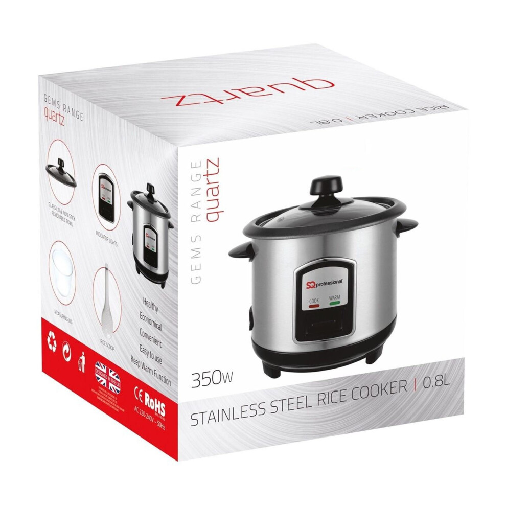 0.8L Electric Rice Cooker Steamer Pot Non Stick Automatic Warmer Warm Cook 350W