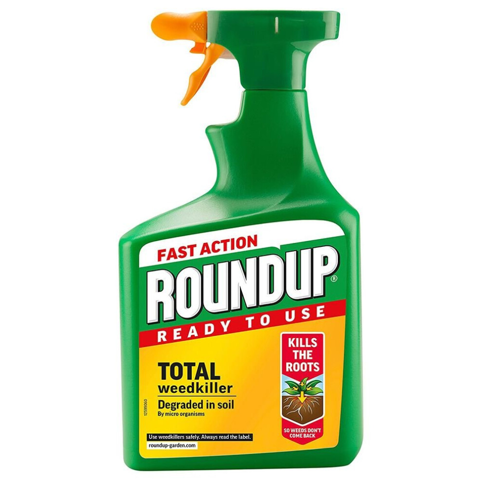 (Total) 1.2L Roundup Fast Action Garden Weed Root Killer Spray Ready To Use Weedkiller