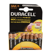 Duracell 8x LR03 AAA, Alkaline, Zylindrisch, 1,5 V, AAA