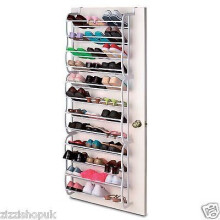 36 Pair Over Door Hanging Shoe Rack 12 Tier Shelf Organiser Storage Holder Stand