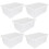 (5 Pack 45L Box) Wham Plastic Storage Shelf Box Stackable Containers Clear With Secure Clip Lid 1