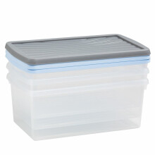 (9L) Wham Storage Box Clip Lid Nest Clear Space Save Container Assorted Colour Pack
