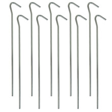 10 x Heavy Duty Galvanised Steel Tent Pegs Metal Camping Ground Sheet Anchor