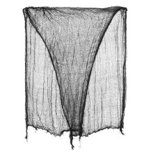 (Black) Halloween Creepy Worn Cloth Door Curtain Drape Tablecloth Decoration Net