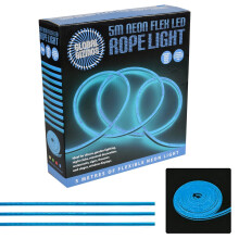 (Blue) 5m Neon LED Light Rope Glow Colour Party Strip Wire Tube Flexible Outdoor Indoor