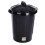 Wham (1 Pack) Wham 80L Black Plastic Dustbin Lid Dust Bin Waste Disposal Rubbish Trash Can 1