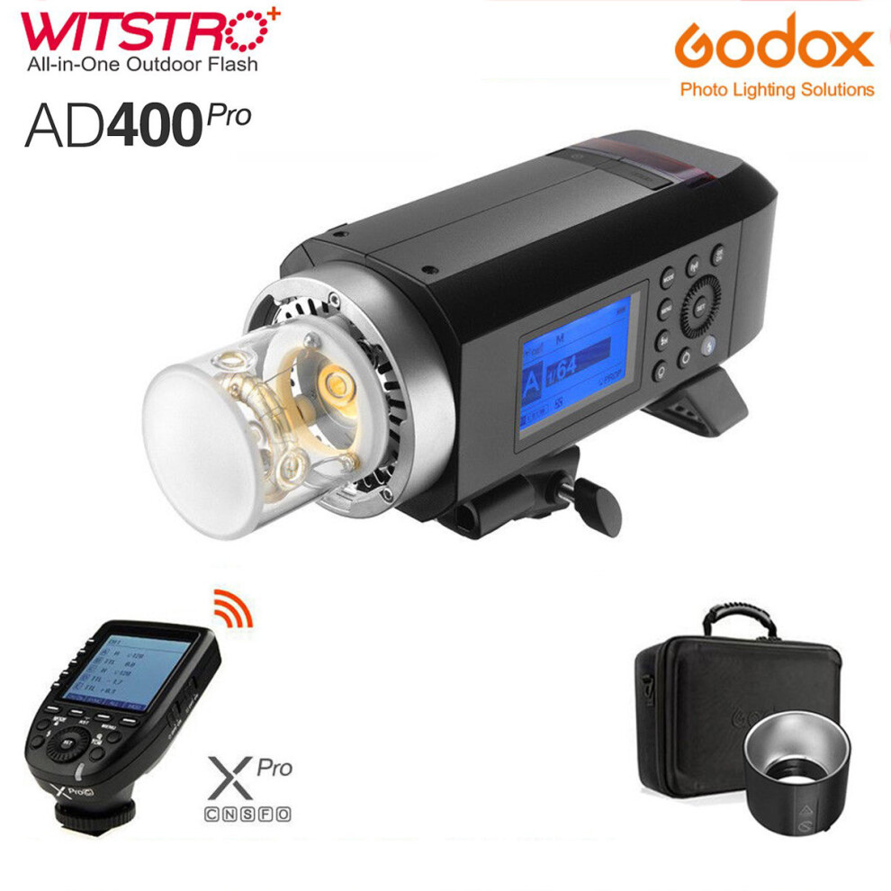 Godox AD400Pro 2.4G TTL HSS Studio Outdoor Flash Bowens+Xpro Trigger