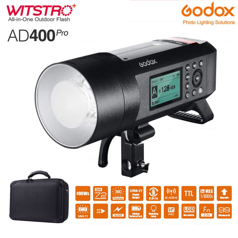 Godox AD400Pro 2.4G TTL HSS 1/8000S 5600K Outdoor Flash Bowens Mount