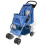VidaXL vidaXL Folding Pet Stroller Dog/Cat Travel Carrier Blue Transport Trolley 2