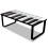 VidaXL vidaXL Glass Coffee Table with Piano Printing Home Living Room Furniture Stand 5