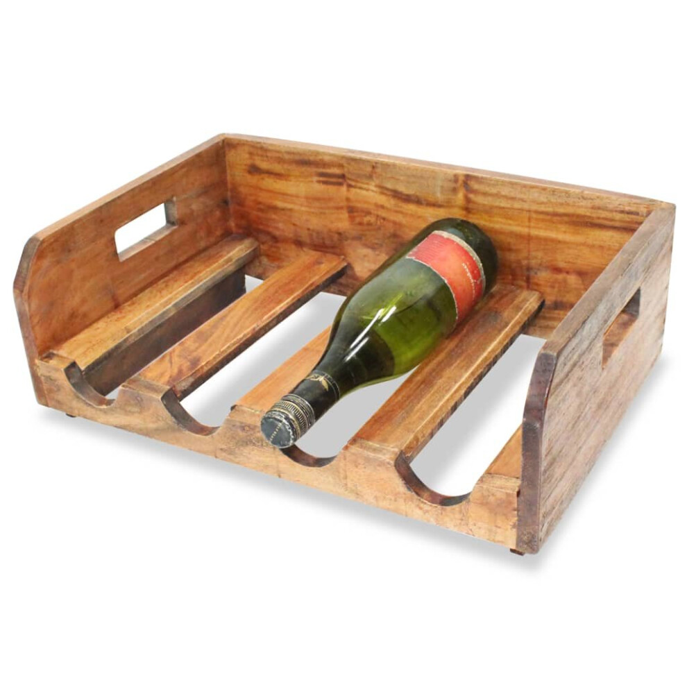 vidaXL 4x Solid Wood Wine Racks for 16 Bottles Reclaimed Storage Holder Cellar