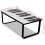 VidaXL vidaXL Glass Coffee Table with Piano Printing Home Living Room Furniture Stand 7