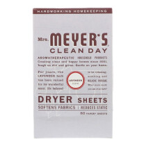 Mrs. Meyers Clean Day, Fogli per Asciugatrice, Lavanda, 80 Fogli