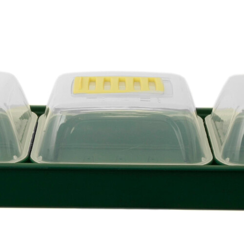 Mini Windowsill Propagator 3 Tray Lidded Greenhouse Seedling Plant Starter Kit 1