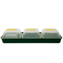 Mini Windowsill Propagator 3 Tray Lidded Greenhouse Seedling Plant Starter Kit