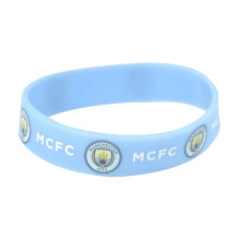 Manchester City FC Official Silicone Wristband with Team Crest and Name