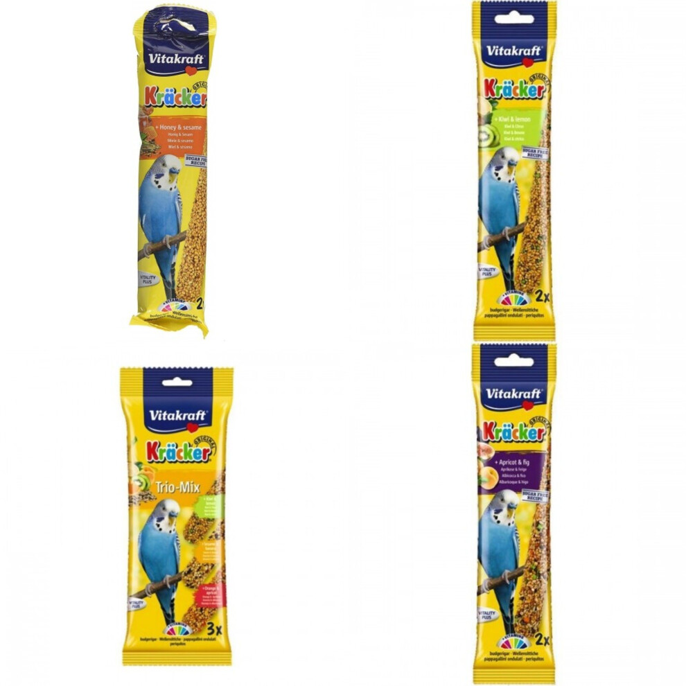Vitakraft (One Size, Apricot/Fig) Budgie Kracker Treats (Pack Of 7)