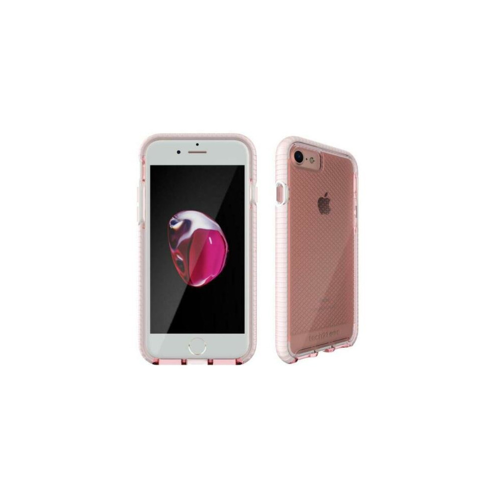 (Rose Tint) Tech21 Evo Check Case Cover For Apple iPhone 7 Plus & 8 Plus