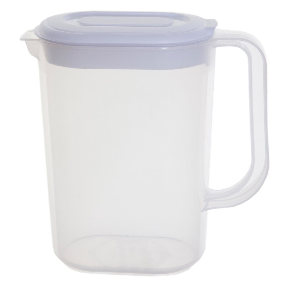 1.5L Plastic Fridge Door Water Jug Pitcher With Lid Kitchen Juice Milk Drinks