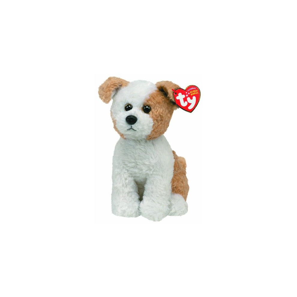 Ty Beanie Baby Corky TanWhite Dog