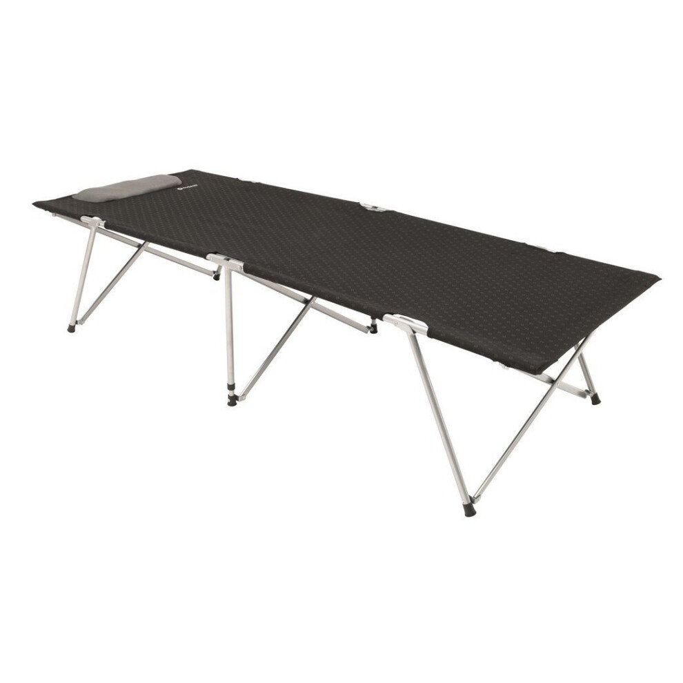 Outwell Camping Bed Posadas Single XL Black Steel Outdoor Hiking Folding Bed