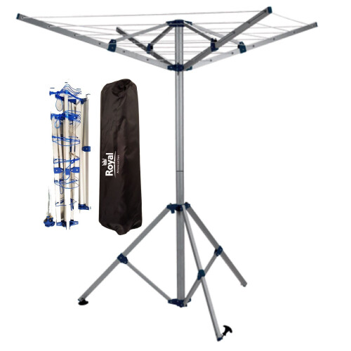 Royal 4 Arm Rotary Washing Line, Foldable Portable