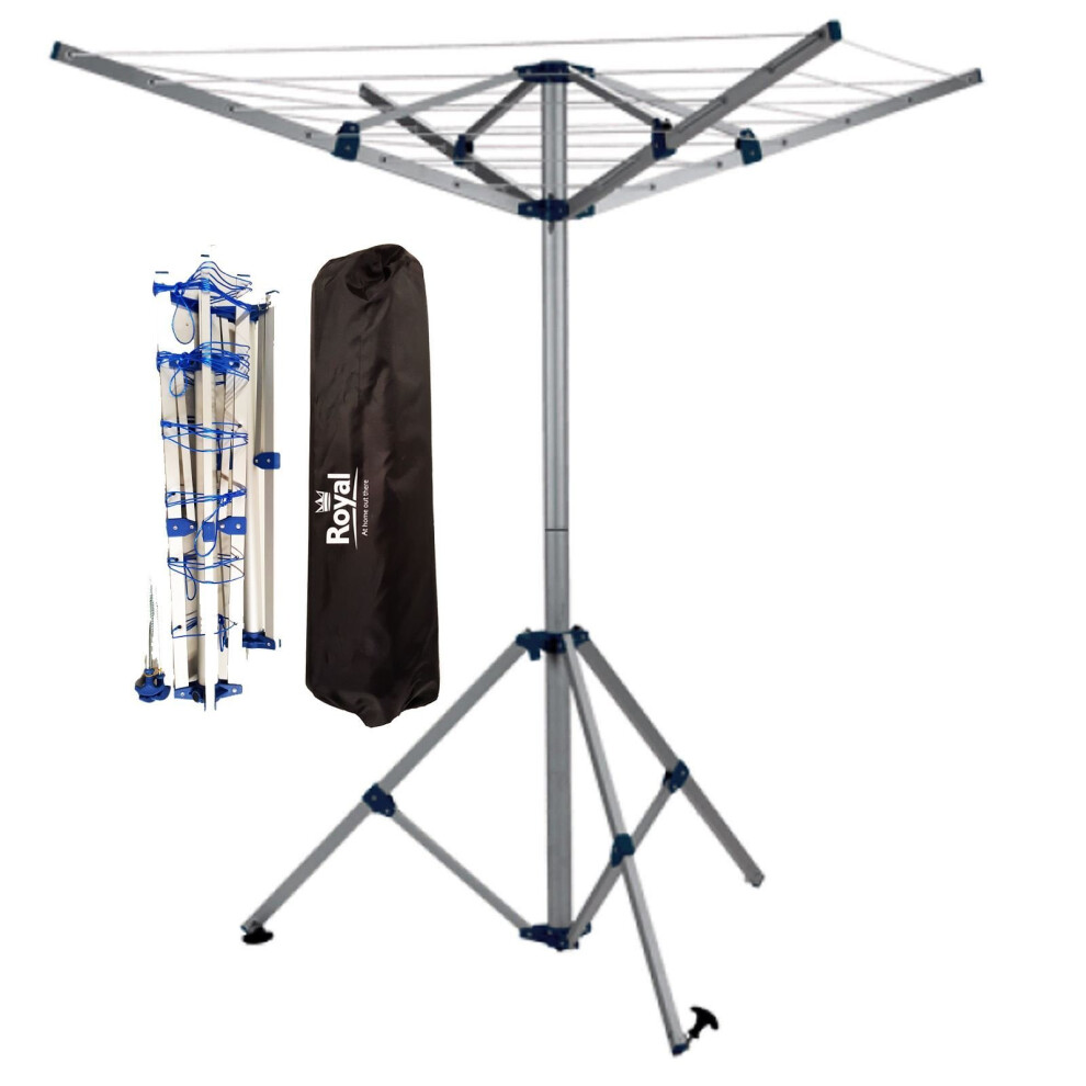Royal 4 Arm Rotary Washing Line, Foldable Portable