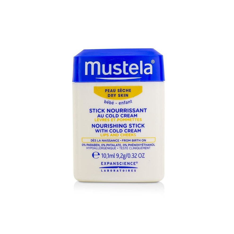 Mustela Nourishing Stick With Cold Cream (Lips & Cheeks) - For Dry Skin - 9.2G/0.32Oz