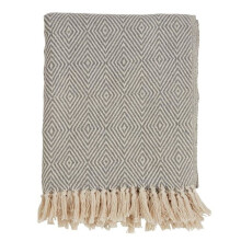 Saro Lifestyle TH258.GY5060 Cotton Throw Blanket with Diamond Weave Design, Gold