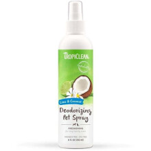 TropiClean 645095869103 8 oz Dog Deoderizing Spray Lime Coconut