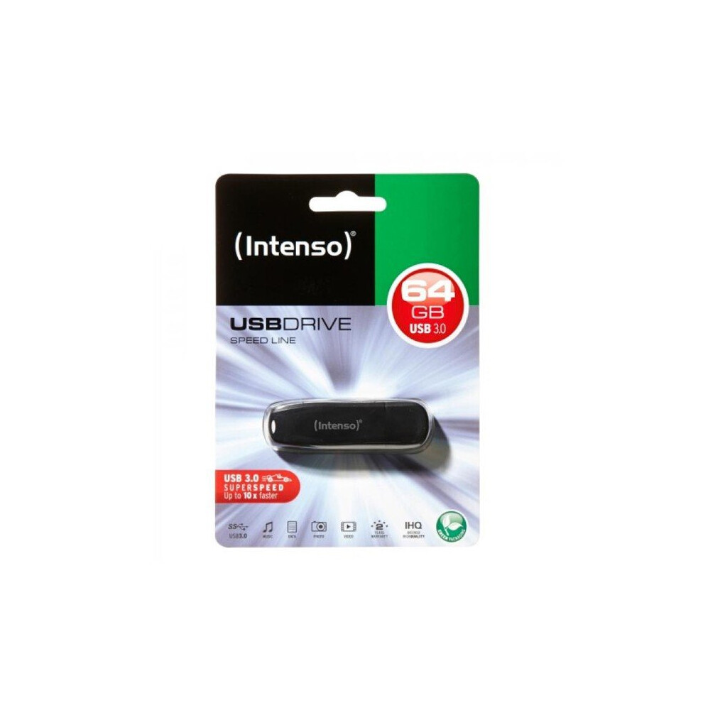 Usb Stick Intenso 3533490 Usb 3.0 64 Gb Black 4034303022038