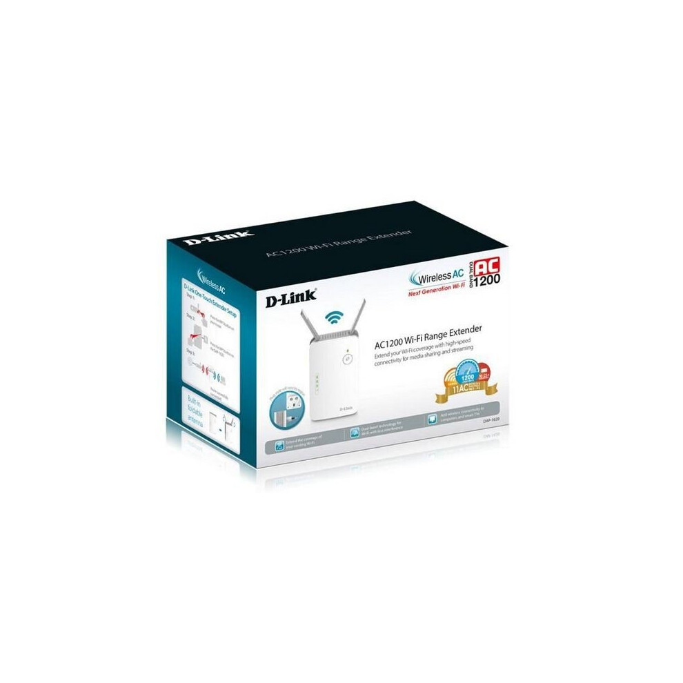 Wi-Fi Repeater D-Link Dap-1620 Ac1200 10 / 100 / 1000 Mbps 790069419379