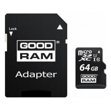 Goodram 64 GB microSDXC-Speicherkarte Klasse 10 UHS-I + SD-Adapter
