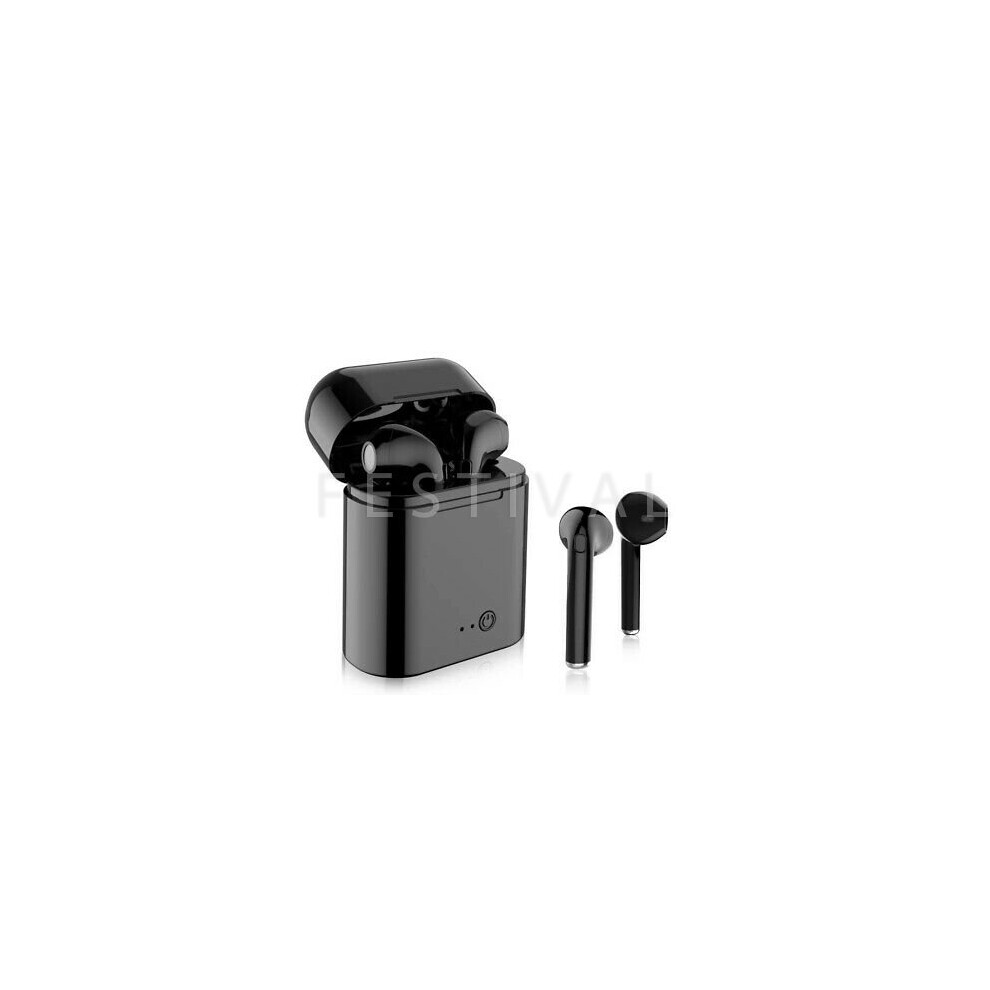 Tws (Black) Twins Wireless Bluetooth Stereo Ear Pods Earbuds Earphones Headphones Black