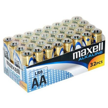 MAXELL Battery alkaline ALKALINE LR6 AA FOIL box of 32 pieces (8 packs of 4 pieces each)