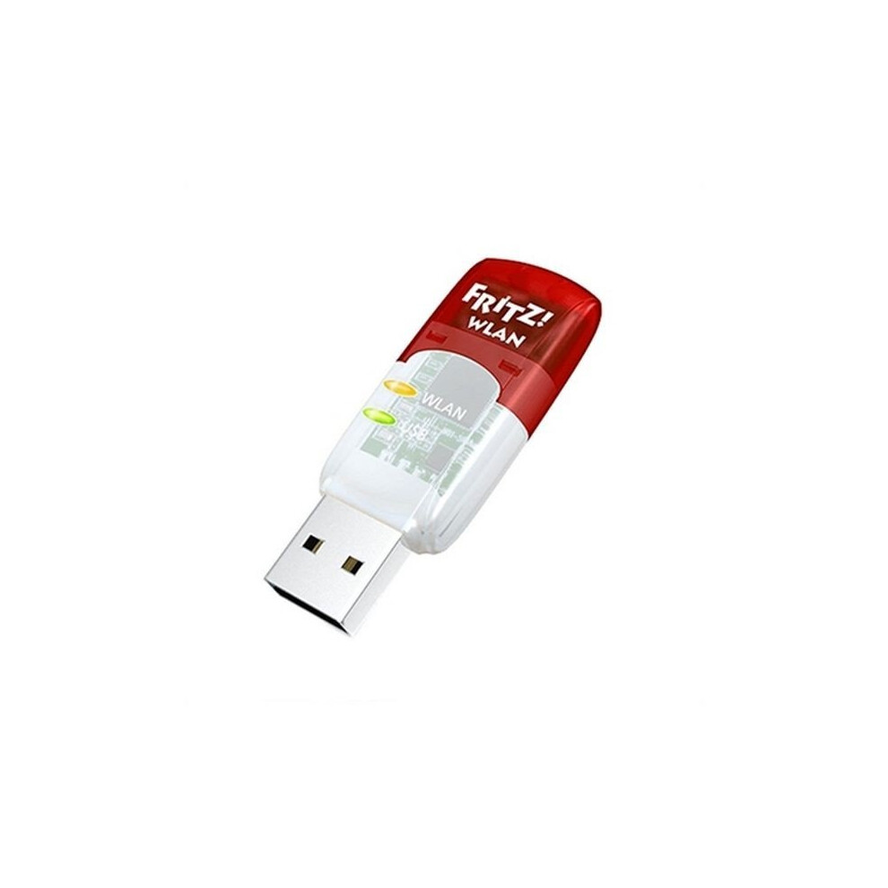 Wi-Fi Network Card Fritz! Ac430 5 Ghz 433 Mbps Usb Transparent Red 4023125028106