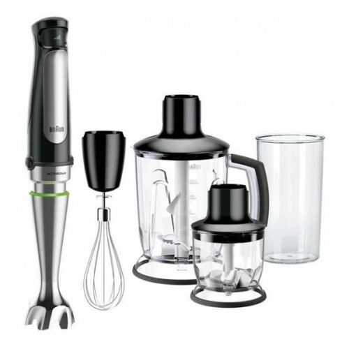 Braun MQ 7045X Handheld Blender, 1000W, Black – Adjustable Speed, Dishwasher Safe, Includes Glass & Accessories