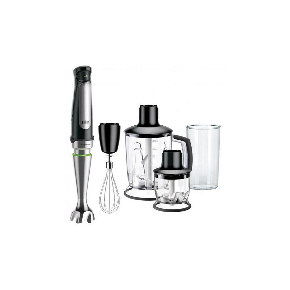 Braun Mq 7045X Handheld Blender, 1000W, – Adjustable Speed, Dishwasher Safe, Includes Glass & Accessories Black