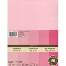 Recollections-Kartonpapier, 8 1/2 x 11 rosa Knpfe, 50 Blatt