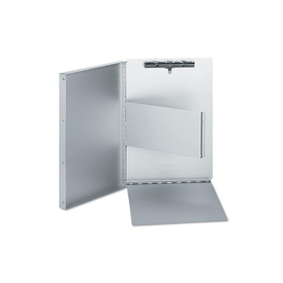 Aluminum Document Box, .4 in. Capacity, Holds 8.5w x 11h, Silver