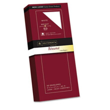 Southworth R1410L 100% Bomull #10 CV Kuvert 4 1/8 x 9 1/2 Vit 24lb 50/Box (SOUR1410L)