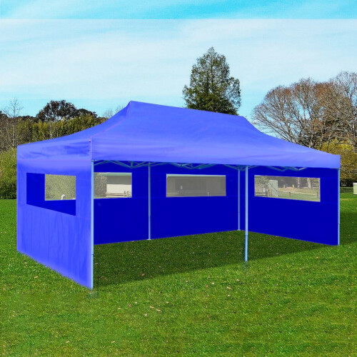 VidaXL vidaXL Foldable Pop-up Party Tent 3x6m Blue Outdoor Gazebo Marquee Pavilion